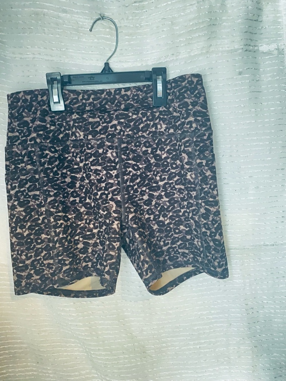 RBX Leopard-Print Bike Shorts in Brown and Black